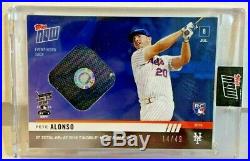 Pete Alonso 2019 Topps Now BLUE RC Home Run Derby Sock Relic #'d 14/49 METS