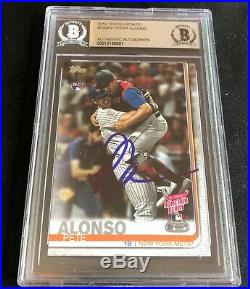 Pete Alonso 2019 Topps Update Home Run Derby Signed Rookie Card Beckett Slabbed
