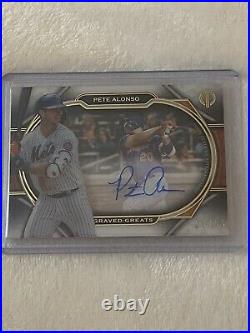 Pete Alonso 2021 Topps Autograph 33/50 NY Mets. Home Run Derby Champ