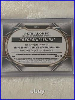 Pete Alonso 2021 Topps Autograph 33/50 NY Mets. Home Run Derby Champ