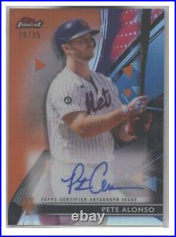 Pete Alonso Auto #10/25 Mets Home run Derby Champ Topps Finest