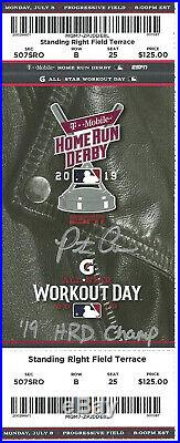 Pete Alonso Auto Signed 2019 Home Run Derby Ticket W Insc New York Mets Mlb Auth
