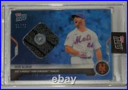 Pete Alonso Game Worn & Used Sock Relic Topps Now #hrd-1a Card Asg Homerun Derby