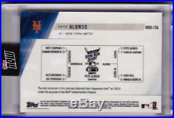 Pete Alonso Mets 2019 Topps Now BLUE Home Run Derby Event Worn Sock Relic 09/49