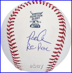 Pete Alonso Mets Signd 2019 Home Run Derby Logo Baseball withRe-PeteInc LE1of221