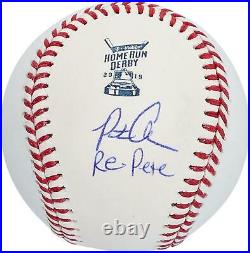 Pete Alonso Mets Signd 2019 Home Run Derby Logo Baseball withRe-PeteInc LE1of221