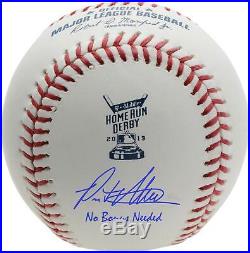 Pete Alonso Mets Signed 2019 Home Run Derby Baseball with No Bonus Needed Insc