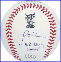 Pete Alonso NY Mets Signed 2021 Home Run Derby Baseball with2021 HR Derby Champ