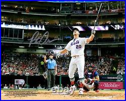 Pete Alonso New York Mets Signed 8 x 10 2019 MLB Home Run Derby Bat Flip Photo