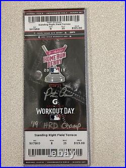 Pete Alonso Signed 2019 ASG Home Run Derby Champion Ticket Stub 19 HRD MLB COA