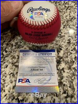 Pete Alonso Signed And Inscribed 2019 Home Run Derby Pink Money Ball PSA COA
