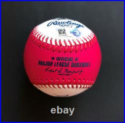 Pete Alonso autographed baseball 2021 Home Run Derby Pink Moneyball