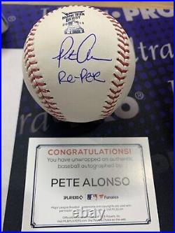 Pete Alonso signed Baseball Re Pete Mets Mint Auto Fanatics Home Run Derby
