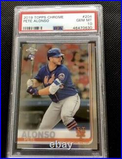 Pete alonso rookie card psa 10 topps chrome 204 RARE HOME RUN DERBY CHAMPTION