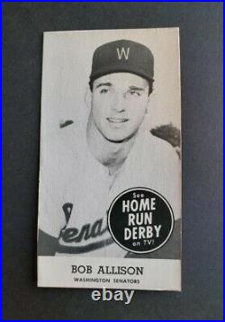 RARE 1959 Home Run Derby Bob Allison ROOKIE CARD $150.00 Minnesota Twins RC