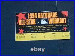 RARE 1994 MLB All Star Game Ticket KEN GRIFFEY JR Home Run Derby & Program LOT 3