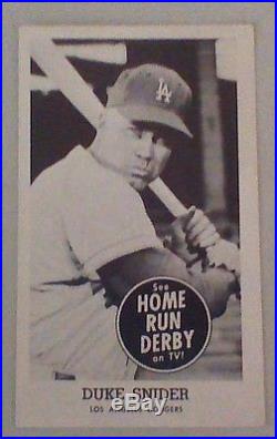 Rare 1959 Home Run Derby LA Dodgers Duke Snider EX cond