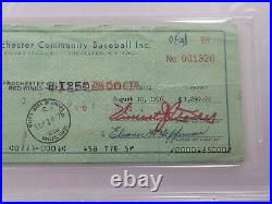 Rare 1976 MICKEY MANTLE & Son Signed Endorsed Home Run Derby Check-Yankees-PSA
