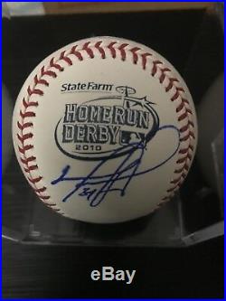 Rare David Ortiz Autographed 2010 All Star Home Run Derby Baseball with JSA COA