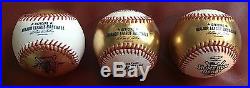Rawlings Official 2011 2012 2013 Gold Home Run Derby Baseballs 24k GOLD SET