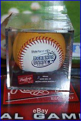 Rawlings ROMLBGB10 2010 All-Star Game Official Home Run Derby Gold Ball w/Cube