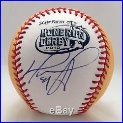 Red Sox David Ortiz Autographed 2010 Home Run Derby Money Baseball USA SM Auth