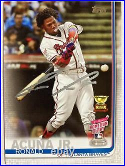 Ronald Acuna Jr Autographed Card, 2019 Topps All Star, Rookie Home Run Derby