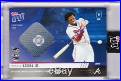 Ronald Acuna Jr Braves 2019 Topps Now Home Run Derby Event Worn Sock Relic 4/49