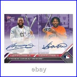 SEALED Home Run Derby Dual Auto Pack # to 99 or Lower Vladimir Guerrero Jr & SR