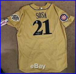 Sammy sosa 2002 national all star autographed jersey 2xl cubs home run derby nwt