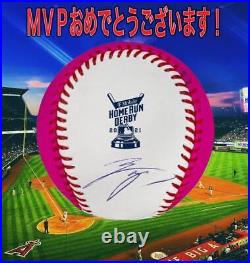 Shohei Autographed By Ohtani 2021 All Star Home Run Derby Pink Money Ball