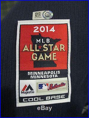 TODD FRAZIER GAME USED 2014 ALL-STAR WORKOUT DAY & HOME RUN DERBY JERSEY MLB