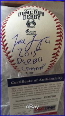 TODD FRAZIER PSA/DNA Hand Signed AUTO 2015 HOME RUN DERBY OFFICIAL BASEBALL