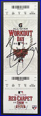 TODD FRAZIER SIGNED UN USED 2015 HOME RUN DERBY TICKET CINCINNATI REDS withCOA