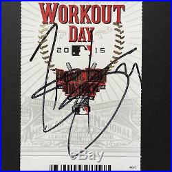 TODD FRAZIER SIGNED UN USED 2015 HOME RUN DERBY TICKET CINCINNATI REDS withCOA