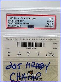Todd Frazier MLB Ticket 2015 All Star Home Run Derby Olympics USA PSA Autograph