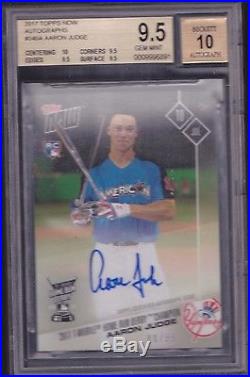 Topps Now Aaron Judge Home Run Derby Champion Autograph 88/99 BGS 9.5 AUTO 10