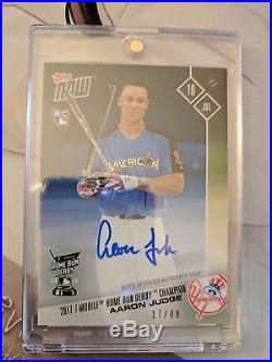 Topps Now Aaron Judge Home Run Derby Champion Rookie Auto 17/49 New York Yankees