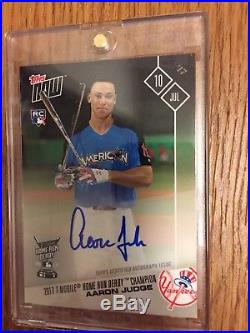 Topps Now Aaron Judge Home Run Derby Champion Rookie Auto 75/99 New York Yankees