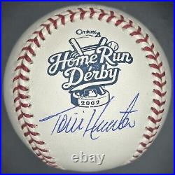 Torii Hunter Autographed 2002 Home Run Derby Logo Baseball