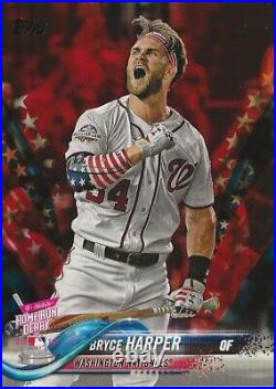 V 2018 Topps Update Bryce Harper Home Run Derby Independence Day 34/76 Jersey #