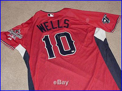 Vernon Wells 2010 All Star Home Run Derby Signed Game Used Jersey Auto Autograph