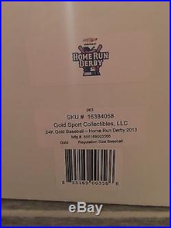 Very Rare! Yoenis Cespedes Autographed 24K Gold 2013 Home Run Derby Ball
