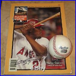 Vlad Guerrero Signed 2007 All Star Program and Game Used Home Run Derby Baseball