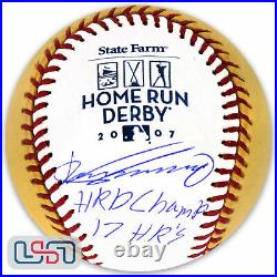 Vladimir Guerrero Angels Signed 17 HR's 2007 Home Run Derby Baseball JSA Auth