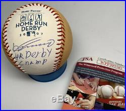 Vladimir Guerrero Signed Autographed 2007 Home Run Derby Gold Baseball JSA COA