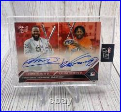 Vladimir Guerrero Sr Jr 2023 Topps Now #5610 Father/son Derby Dual Auto 5/10 Red