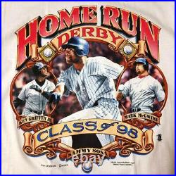 Vtg 1998 Ken Griffey Jr. Sammy Sosa Mark McGuire Home Run Derby Tee T Shirt Sz L