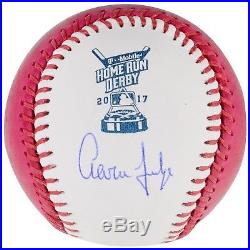 Yankees Aaron Judge Autographed 2017 Pink Home Run Derby Baseball Fanatics Auth