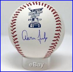 Yankees Aaron Judge Autographed White 2017 Home Run Derby Baseball JSA LOA